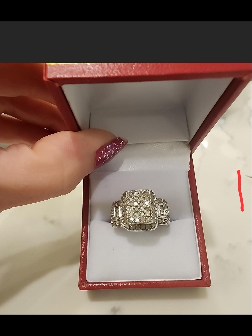 Vintage Genuine Diamond Ring 7